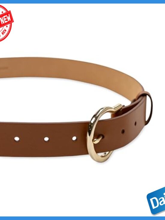 Leather Harness Belt with Adjustable Buckle, Size Medium
